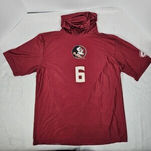 BSG Florida State Seminoles FSU Bell 6 Short Sleeve Hooded Jersey Maroon XL